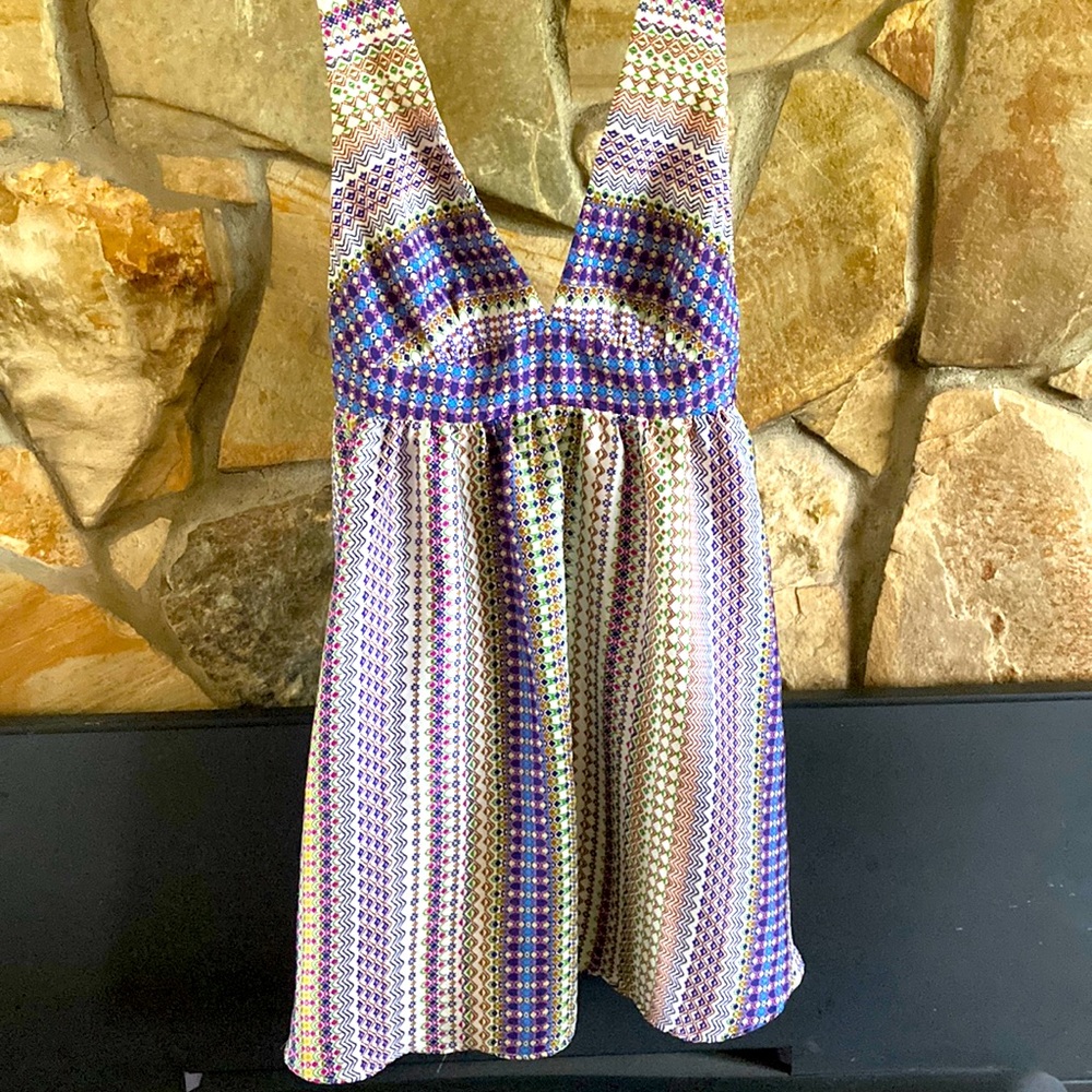 Floreat loved by anthropologie boho flowy mini dress small.